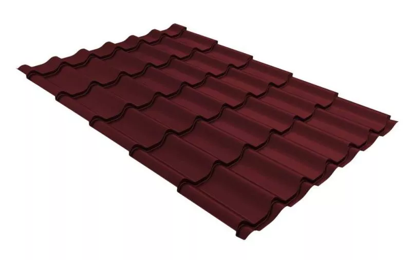 Металлочерепица GL Classic 0.45 Drap TX RAL 3005 красное вино купить в екатеринбурге