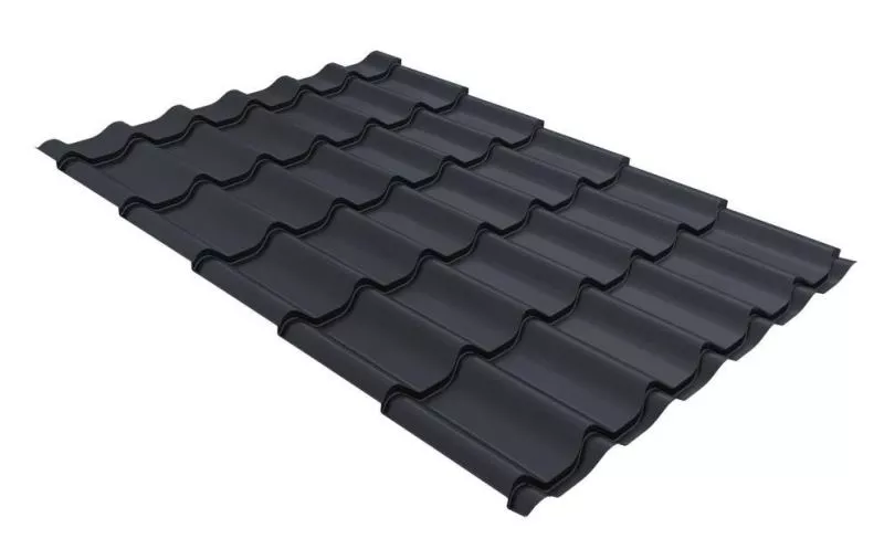 Металлочерепица GL Classic 0.45 Drap TX RAL 7024 мокрый асфальт купить в екатеринбурге