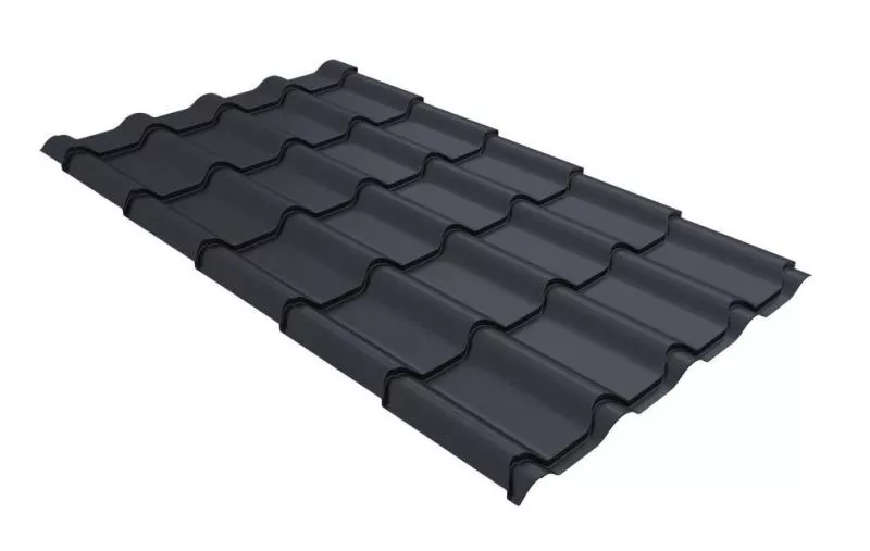 Металлочерепица GL Kamea 0.5 GreenCoat Pural BT RAL 7024 мокрый асфальт купить в екатеринбурге