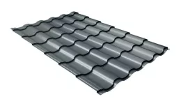 Металлочерепица Grand Line Кредо (Kredo) 0.5 Satin Matt TX RAL 7016 антрацитово-серый. Артикул: 30145