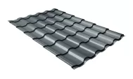 Металлочерепица Grand Line Кредо (Kredo) 0.5 Satin Matt TX RAL 7016 антрацитово-серый. Цена: 1119 руб. Артикул: 30145