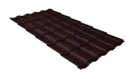 Металлочерепица Grand Line Кредо (Kredo) 0.5 Drap TX RAL 8017 шоколад. Артикул: 30132