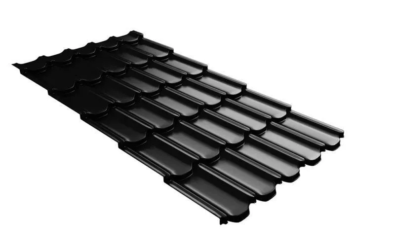 Металлочерепица GL Kvinta Plus 3D 0.5 Atlas X RAL 9005 черный купить в екатеринбурге