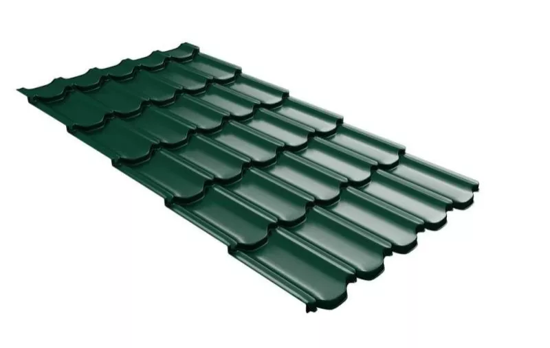 Металлочерепица GL Kvinta Plus 3D 0,5 Satin Matt RAL 6005 зеленый мох купить в екатеринбурге
