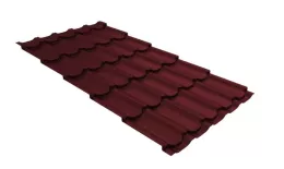 Металлочерепица Grand Line Квинта плюс (Kvinta Plus) 0,5 Satin Matt RAL 3005 красное вино. Цена: 1033 руб. Артикул: GrandLineSM-3005