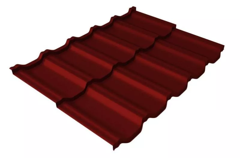 Металлочерепица GL Kvinta Uno 0,5 Rooftop Matte (Стальной Бархат) RAL 3011 коричнево-красный купить в екатеринбурге