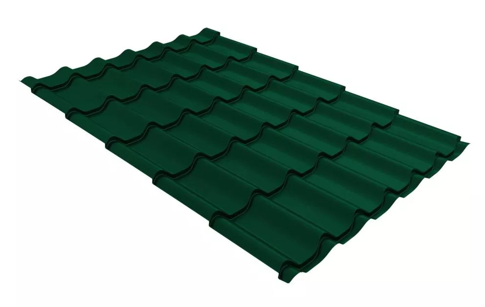 Металлочерепица GL Classic 0.45 Drap TX RAL 6005 зеленый мох купить в екатеринбурге