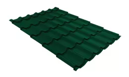 Металлочерепица Grand Line Классик (Classic) 0.5 Satin Matt TX RAL 6005 зеленый мох. Артикул: 29972
