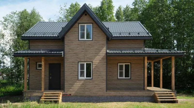 ЭкоБрус 0,345 Grand Line 0,45 Print Elite с пленкой Nordic Wood TwinColor купить в екатеринбурге