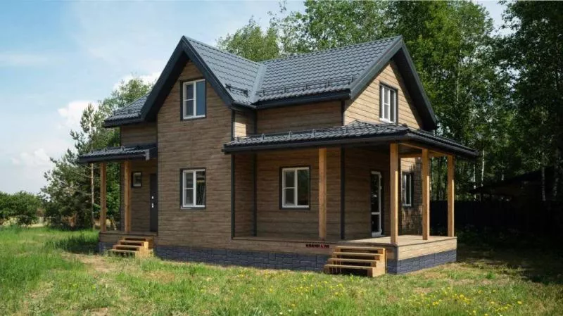ЭкоБрус 0,345 Grand Line 0,45 Print Elite с пленкой Nordic Wood TwinColor купить в екатеринбурге