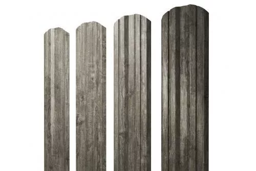 Штакетник Grand Line Twin фигурный 0,45 Print Elite Nordic Wood Северное дерево купить в екатеринбурге