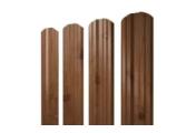 Штакетник Grand Line Twin фигурный 0,45 Print Elite Nutwood Орех – Купить оптом и в розницу