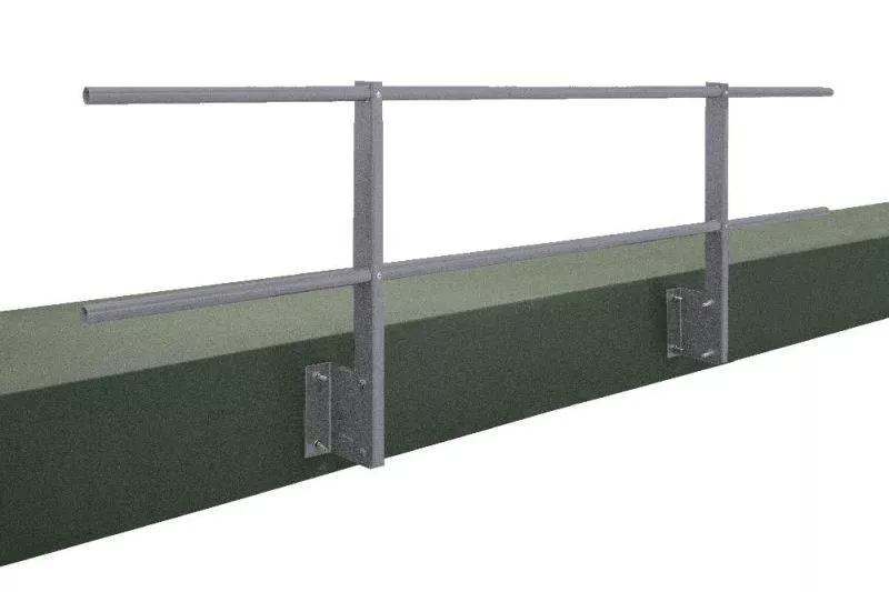 Ограждение кровельное для парапета с боковым креплением RAL 7004 (2,0х1,2) купить в екатеринбурге