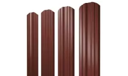 Штакетник Grand Line Twin фигурный 0,5 Satin RAL 3009 Оксидно-красный. Артикул: Twin_317