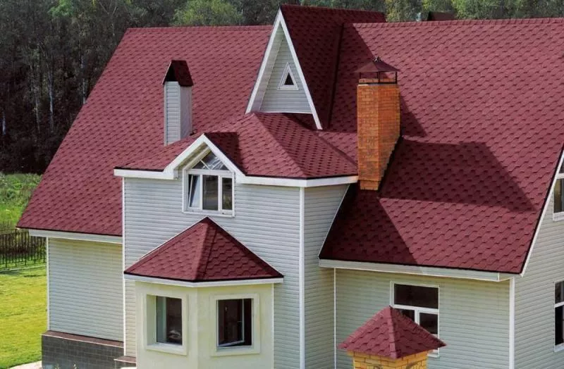 Гибкая черепица Katepal Katrilli осенний красный купить в екатеринбурге