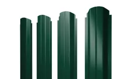 Штакетник Grand Line П-образный А фигурный 0,5 Quarzit Lite RAL 6005 Зеленый мох. Артикул: Pobr_Krug_68