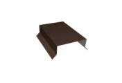 Парапетная крышка прямая 100мм 0,5 Satin с пленкой RAL 8017 шоколад (3м) – Купить оптом и в розницу