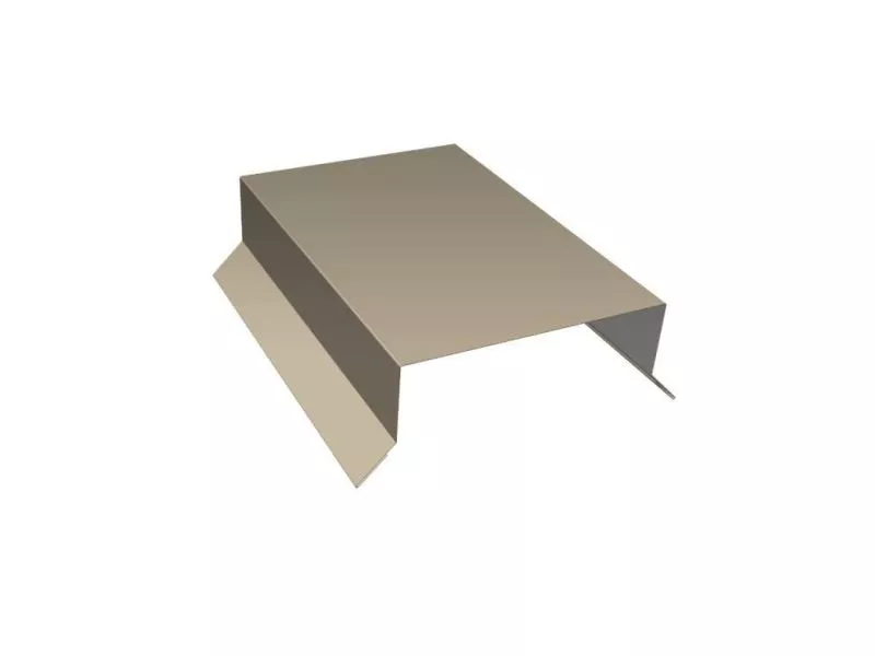Парапетная крышка прямая 100мм 0,5 Satin с пленкой RAL 1015 светлая слоновая кость (2,5м) купить в екатеринбурге