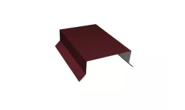 Парапетная крышка прямая 125мм 0,5 Satin с пленкой RAL 3005 красное вино (2м). Артикул: 35044