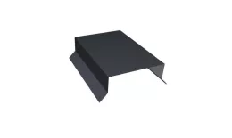 Парапетная крышка прямая 125мм 0,5 Satin с пленкой RAL 7024 мокрый асфальт (2м). Артикул: 35870