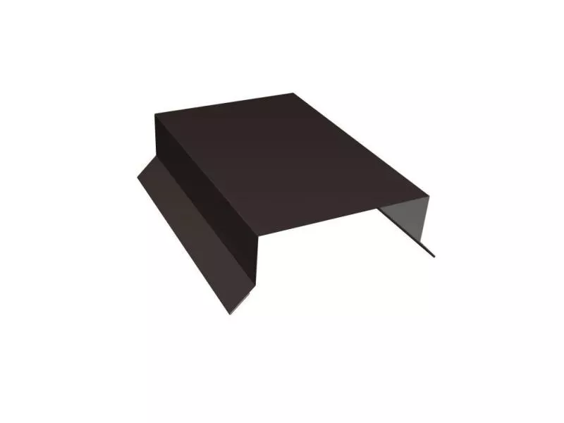 Парапетная крышка прямая 125мм 0,5 Satin с пленкой RR 32 темно-коричневый (2м) купить в екатеринбурге