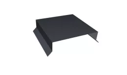 Парапетная крышка прямая 100мм 0,5 Satin Matt TX RAL 7024 мокрый асфальт (2м). Артикул: 35693