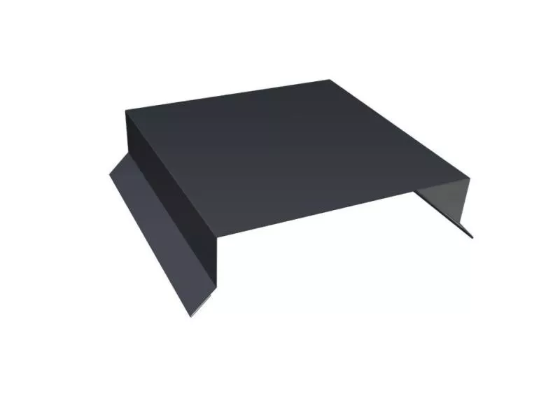 Парапетная крышка прямая 100мм 0,45 Drap-double TX RAL 7024 мокрый асфальт (2м) купить в екатеринбурге