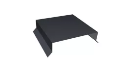 Парапетная крышка прямая 200мм 0,7 PE с пленкой RAL 7024 мокрый асфальт (3м). Цена: 4026 руб. Артикул: 36106