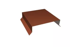 Парапетная крышка прямая 100мм 0,5 Satin с пленкой RAL 8004 терракота (2м). Артикул: 34868