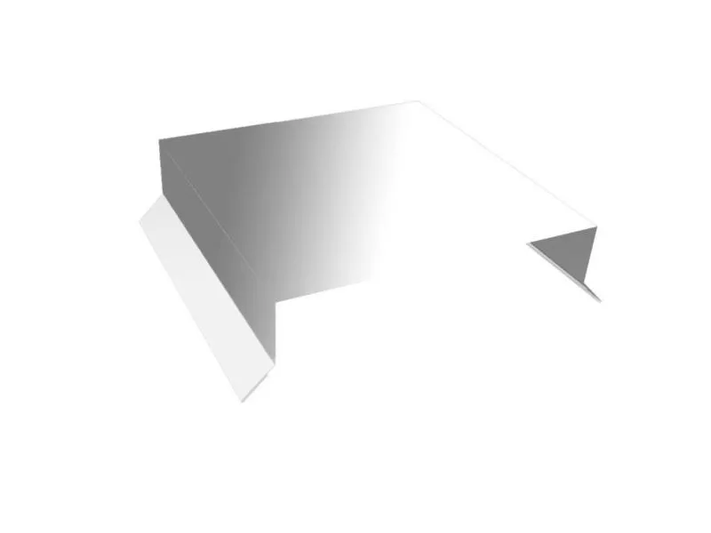 Парапетная крышка прямая 100мм 0,5 Satin с пленкой RAL 9006бело-алюминиевый (2м) купить в екатеринбурге