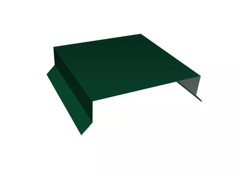 Парапетная крышка прямая 100мм 0,5 Satin Matt RAL 6005 зеленый мох (2м) купить в екатеринбурге