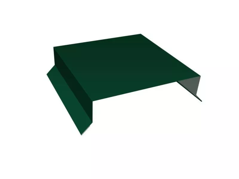 Парапетная крышка прямая 150мм 0,5 Satin с пленкой RAL 6005 зеленый мох (3м) купить в екатеринбурге