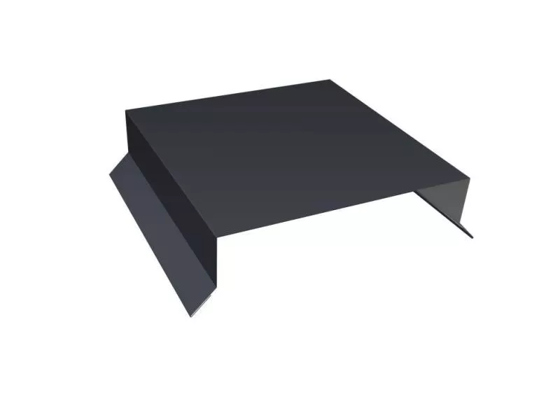Парапетная крышка прямая 150мм 0,5 Satin с пленкой RAL 7024 мокрый асфальт (2,5м) купить в екатеринбурге