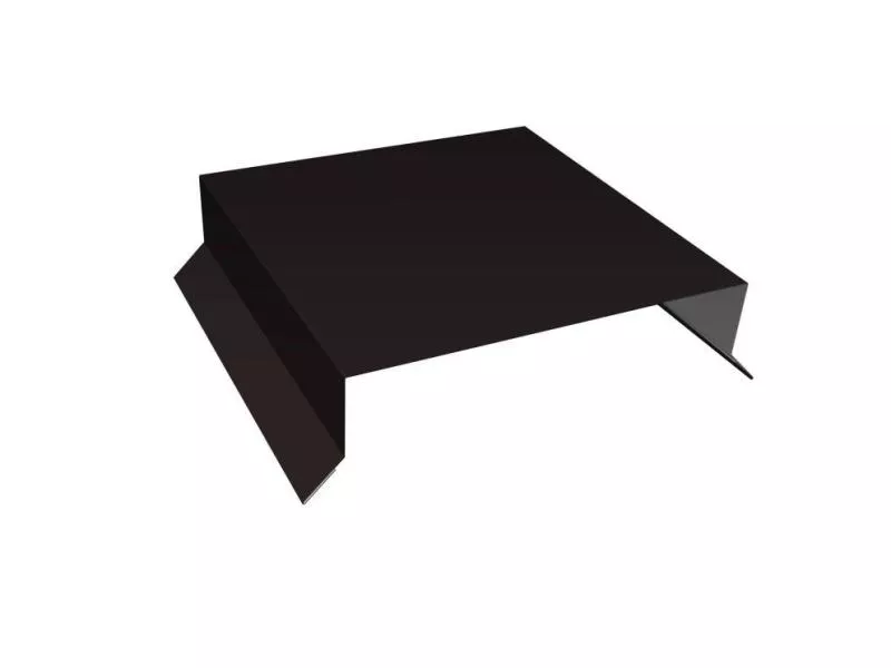 Парапетная крышка прямая 150мм 0,5 Satin с пленкой RAL 9005 черный (3м) купить в екатеринбурге
