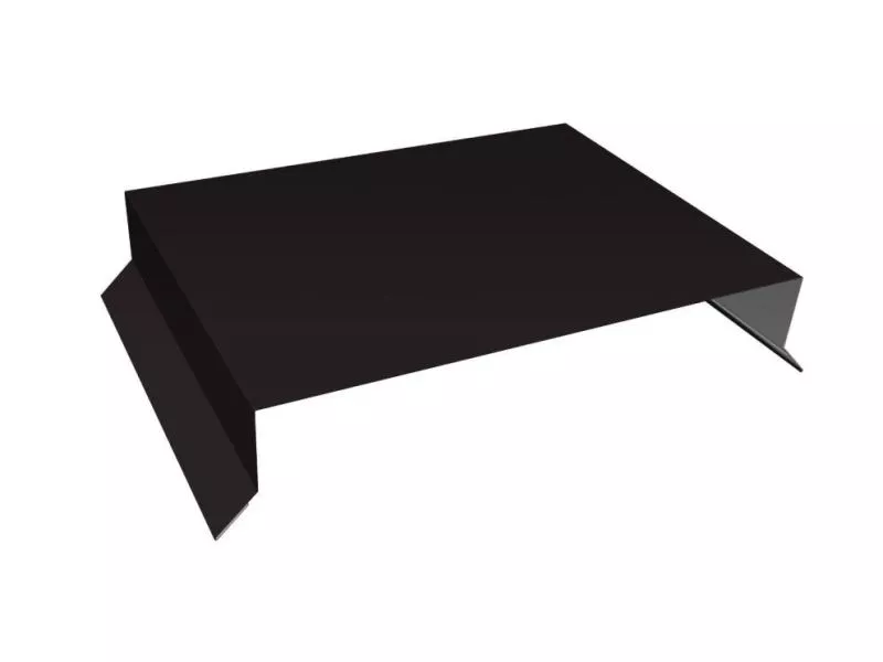 Парапетная крышка прямая 200мм 0,5 Satin Matt TX RAL 9005 черный (3м) купить в екатеринбурге