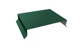 Парапетная крышка прямая 200мм 0,5 GreenCoat Pural BT с пленкой RR 11 темно-зеленый (RAL 6020 хромовая зелень) (3м). Артикул: 36522