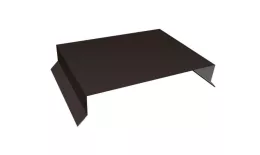 Парапетная крышка прямая 125мм 0,45 PE-Double с пленкой RR 32 темно-коричневый (2м). Артикул: 34988