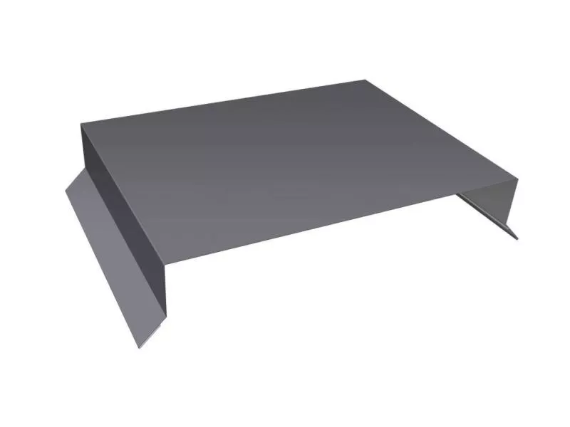 Парапетная крышка прямая 200мм 0,5 Satin с пленкой RAL 7004 сигнальный серый (2м) купить в екатеринбурге
