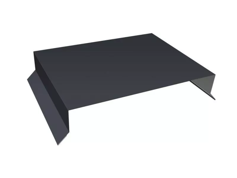 Парапетная крышка прямая 200мм 0,5 Satin с пленкой RAL 7024 мокрый асфальт (3м) купить в екатеринбурге