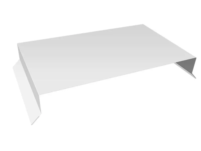 Парапетная крышка прямая 390мм 0,5 Satin с пленкой RAL 9003 сигнальный белый (3м) купить в екатеринбурге