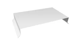 Парапетная крышка прямая 390мм 0,5 Satin с пленкой RAL 9003 сигнальный белый (3м). Цена: 5621 руб. Артикул: 36345