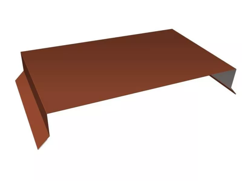 Парапетная крышка прямая 250мм 0,5 Satin Matt TX RAL 8004 терракота (3м) купить в екатеринбурге