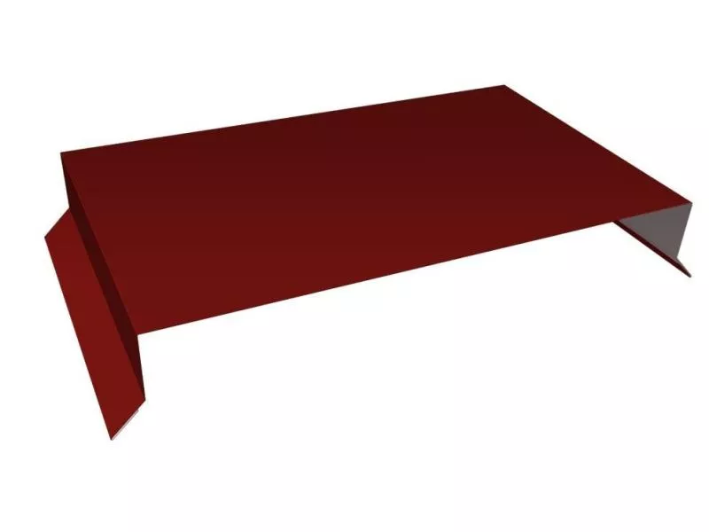 Парапетная крышка прямая 100мм 0,5 Satin с пленкой RAL 3011 коричнево-красный (2,5м) купить в екатеринбурге