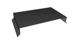 Парапетная крышка прямая 250мм 0,5 Satin с пленкой RAL 7016 антрацитово-серый (3м). Цена: 3767 руб. Артикул: 35439