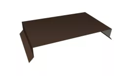Парапетная крышка прямая 390мм 0,5 Satin Matt RAL 8017 шоколад (3м). Цена: 6662 руб. Артикул: 35556
