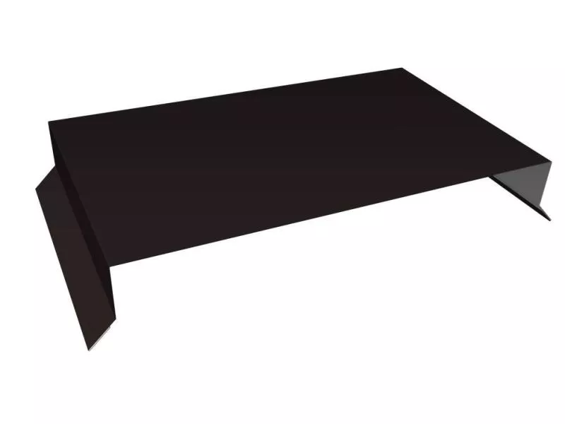 Парапетная крышка прямая 390мм 0,5 Satin Matt RAL 9005 черный (2м) купить в екатеринбурге
