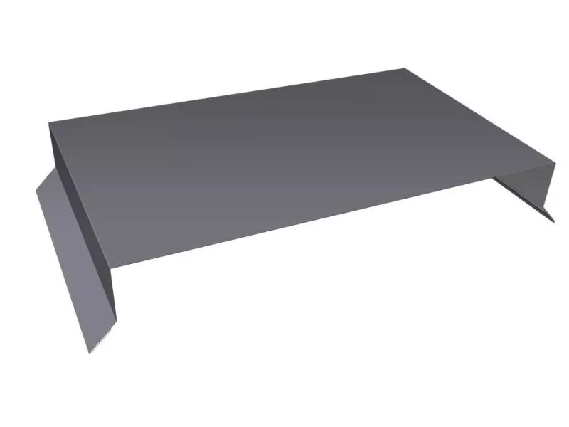 Парапетная крышка прямая 390мм 0,5 Satin с пленкой RAL 7004 сигнальный серый (2м) купить в екатеринбурге