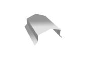 Парапетная крышка угольная 125мм 0,5 Satin с пленкой RAL 9006 бело-алюминиевый (2м) – Купить оптом и в розницу