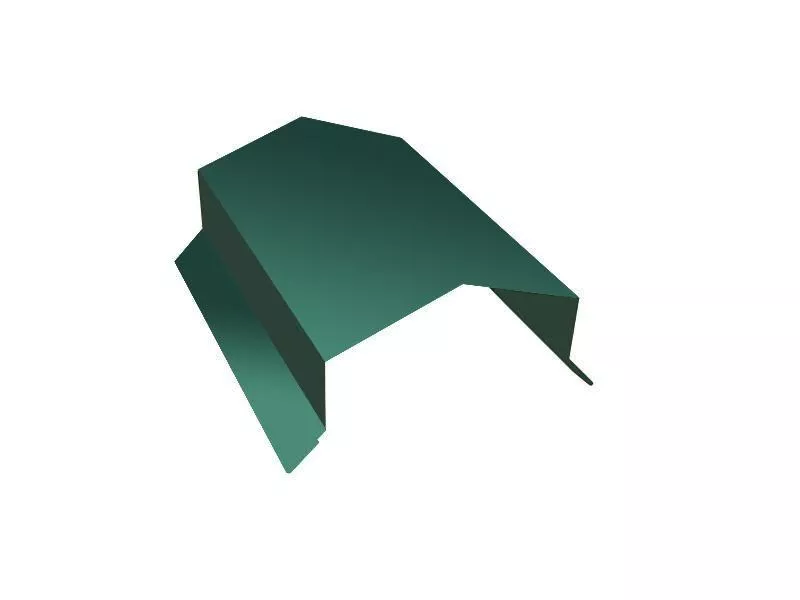 Парапетная крышка угольная 200мм 0,5 GreenCoat Pural BT с пленкой RR 11 темно-зеленый (RAL 6020 хромовая зелень) (2,5м) купить в екатеринбурге