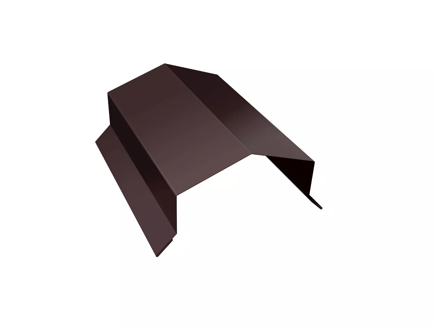 Парапетная крышка угольная 150мм 0,5 Satin с пленкой RAL 8017 шоколад (2,5м) купить в екатеринбурге